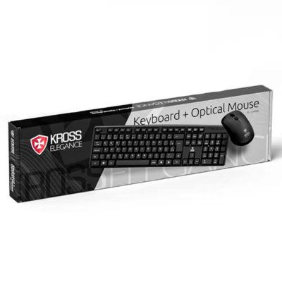 Combo Kross Teclado e Mouse USB, Com Fio, Elegance - KE-KM400V1 2 Preto - Imagem 2